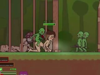 Captivity &vert; etapa 3 &vert; desnudo hembra survivor fights su camino a través de libidinous goblins pero fails y consigue follada duro deglución liters de corrida &vert; hentai juego gameplay p3